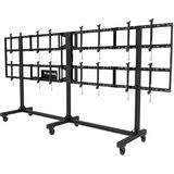Tragbarer Videowand-Rollwagen f&uuml;r die Konfigurationen 2x2, 3x2 oder 4x2 F&uuml;r Displays von 46 bis 55 Zoll